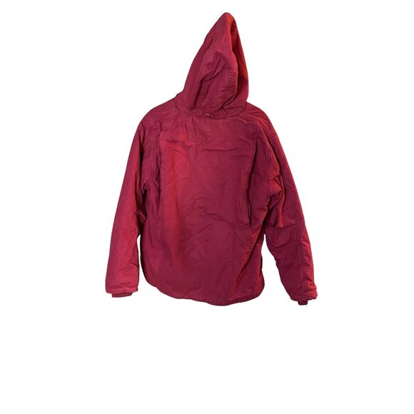 C.E. Schmidt women’s pink Hooded Work Jacket L Sherpa Lined Cotton canvas coat - Picture 2 of 16